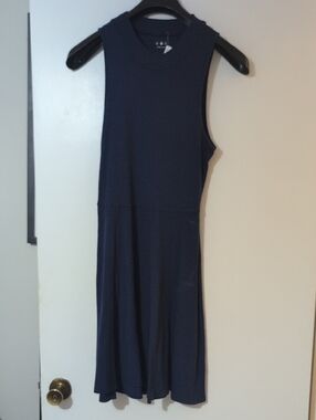 ••• Classic Blue Sleeveless Fit & Flare Dress